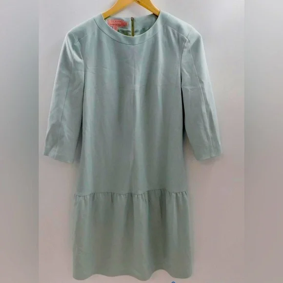 Powder blue Ted Baker dropped waist dress
